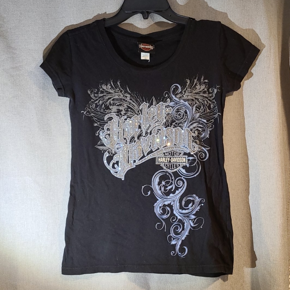 Harley Davidson Sort Sleeve Graphic Tee Sz XS